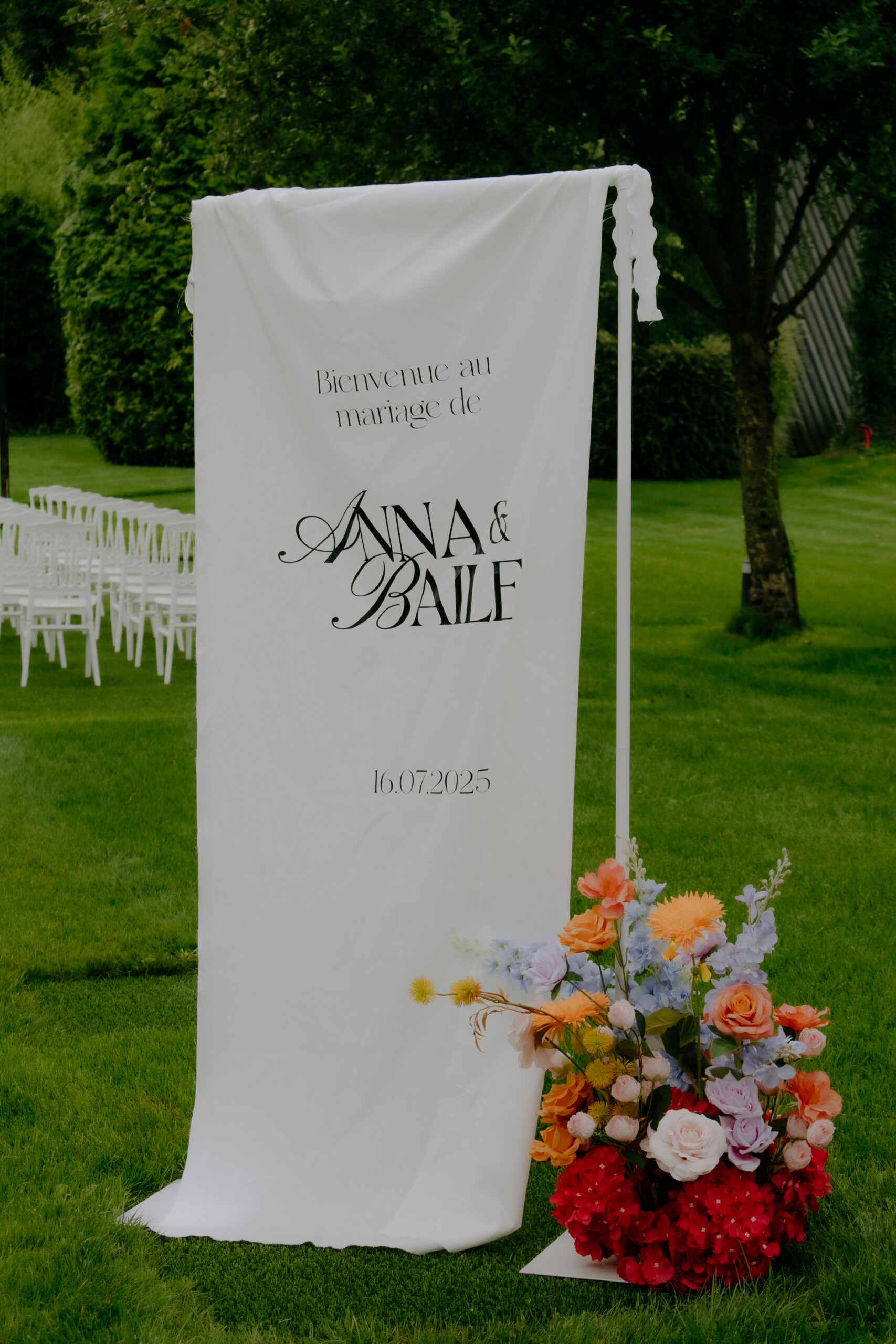 Tissu personnalisé bienvenue mariage Pretty Big Event